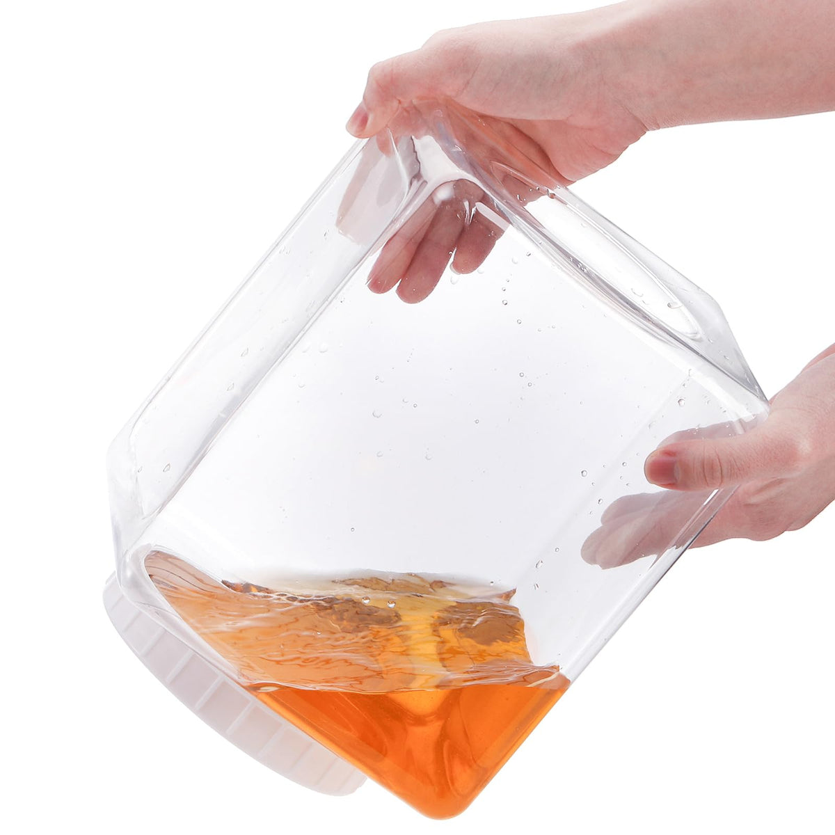 Elsjoy clear PET plastic jar for safe, lightweight storage.