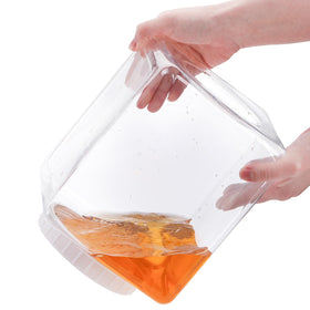 Elsjoy clear PET plastic jar for safe, lightweight storage.