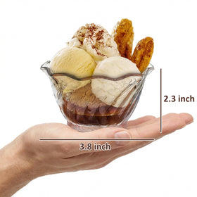 Elsjoy clear plastic snack bowls with 5.7 oz capacity for portions.