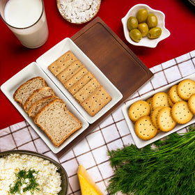 Elsjoy fruit and snack tray helps entertain guests with organized selections.