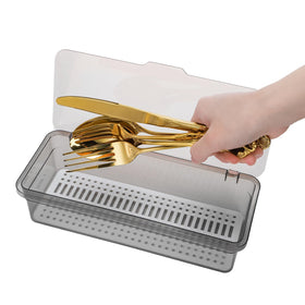 Elsjoy modern organizer adds sleek style to kitchen counters.