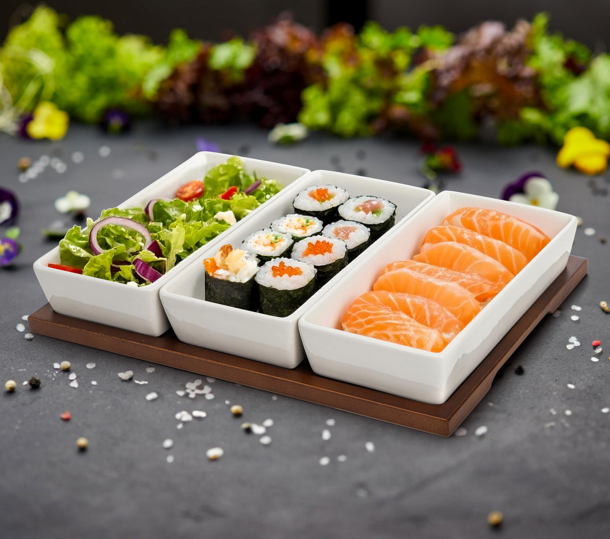 Elsjoy modern rustic design complements table settings while showcasing foods beautifully.