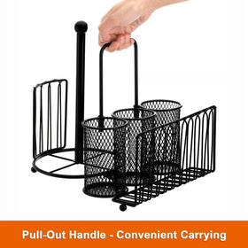 Elsjoy central 3-section utensil holders for versatile organization.