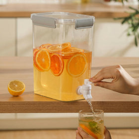 Portable Elsjoy dispenser supports iced tea, lemonade, and coffee at parties.