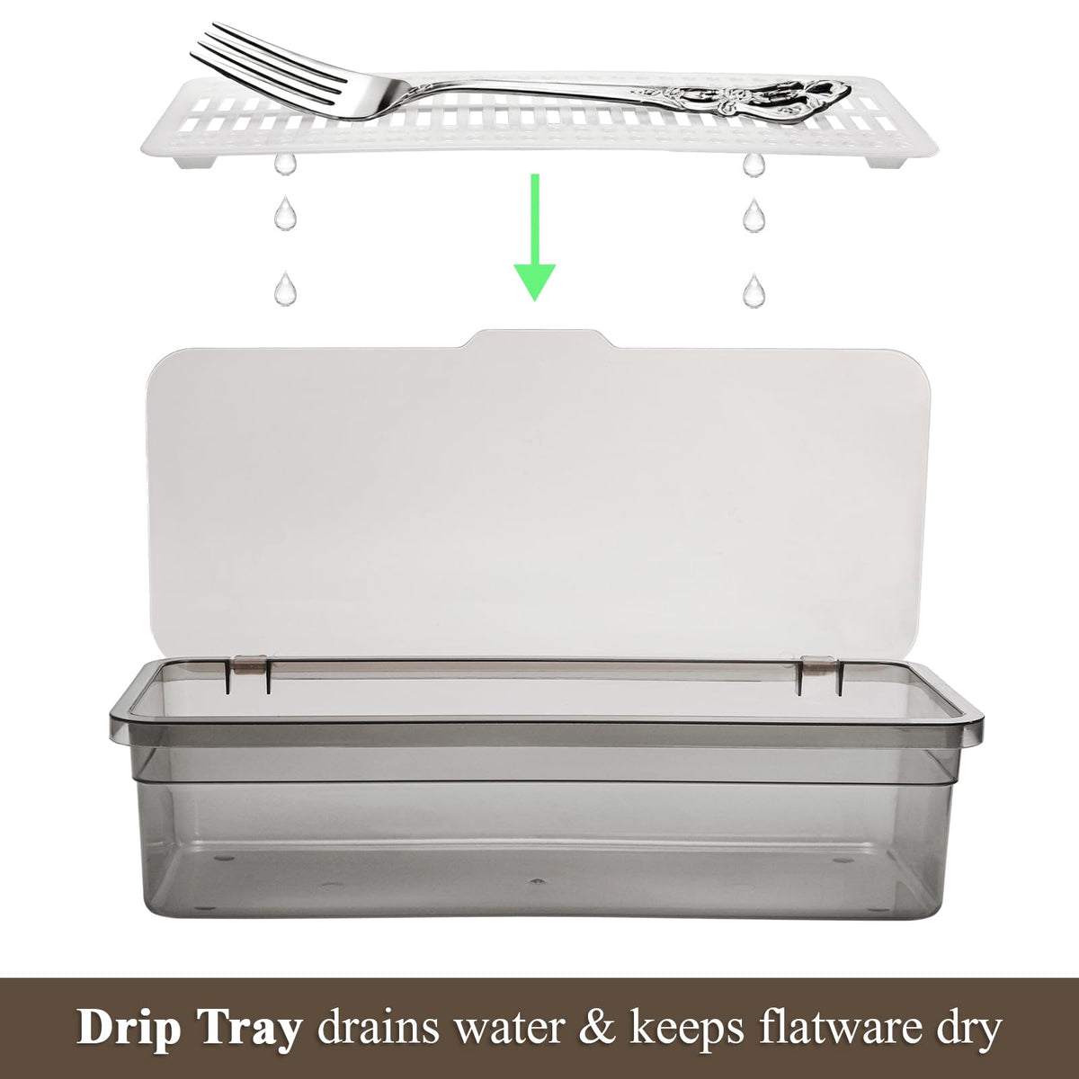 Elsjoy removable separator promotes easy water drainage and quick organization.
