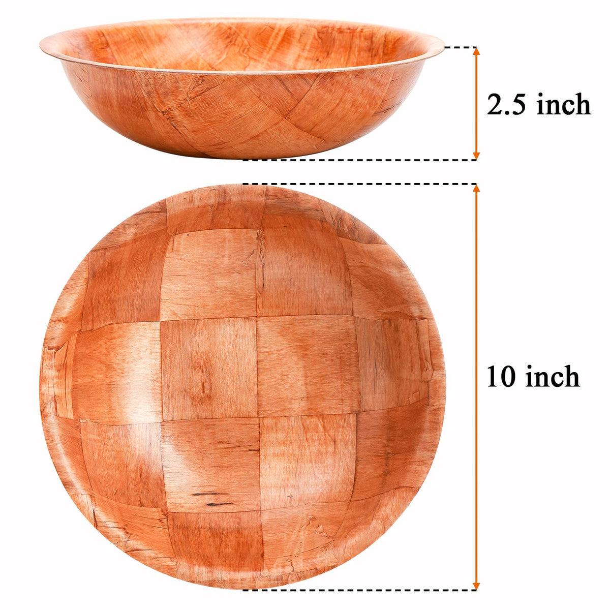 Elsjoy stackable wooden bowls save cabinet space and simplify storage.