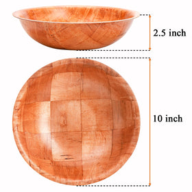 Elsjoy stackable wooden bowls save cabinet space and simplify storage.
