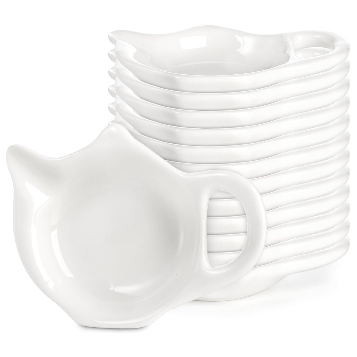 Elsjoy teapot-shaped tea bag dish close-up, compact design keeps the tea area tidy.