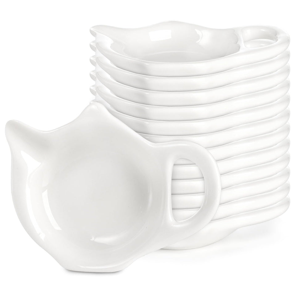 Elsjoy teapot-shaped tea bag dish close-up, compact design keeps the tea area tidy.