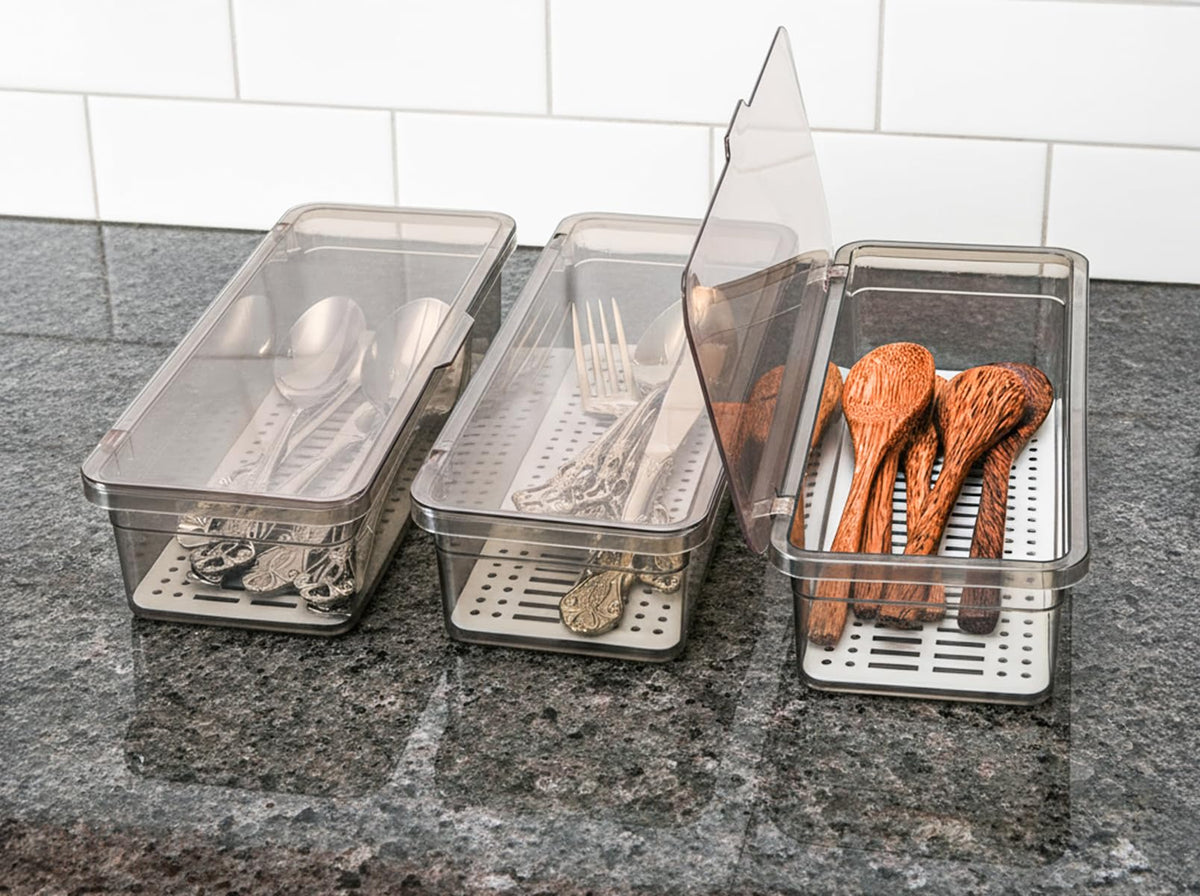 Elsjoy versatile tray suitable for kitchen, bathroom, and office organization.