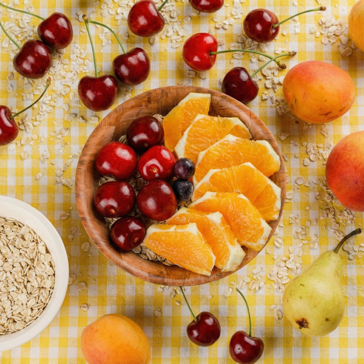 Elsjoy 8-inch fruit serving bowl showcases fresh produce stylishly.