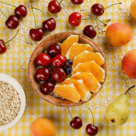 Elsjoy 8-inch fruit serving bowl showcases fresh produce stylishly.
