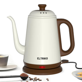 ELTRIKO Gooseneck Kettle pour-over setup with steady flow for balanced brews.
