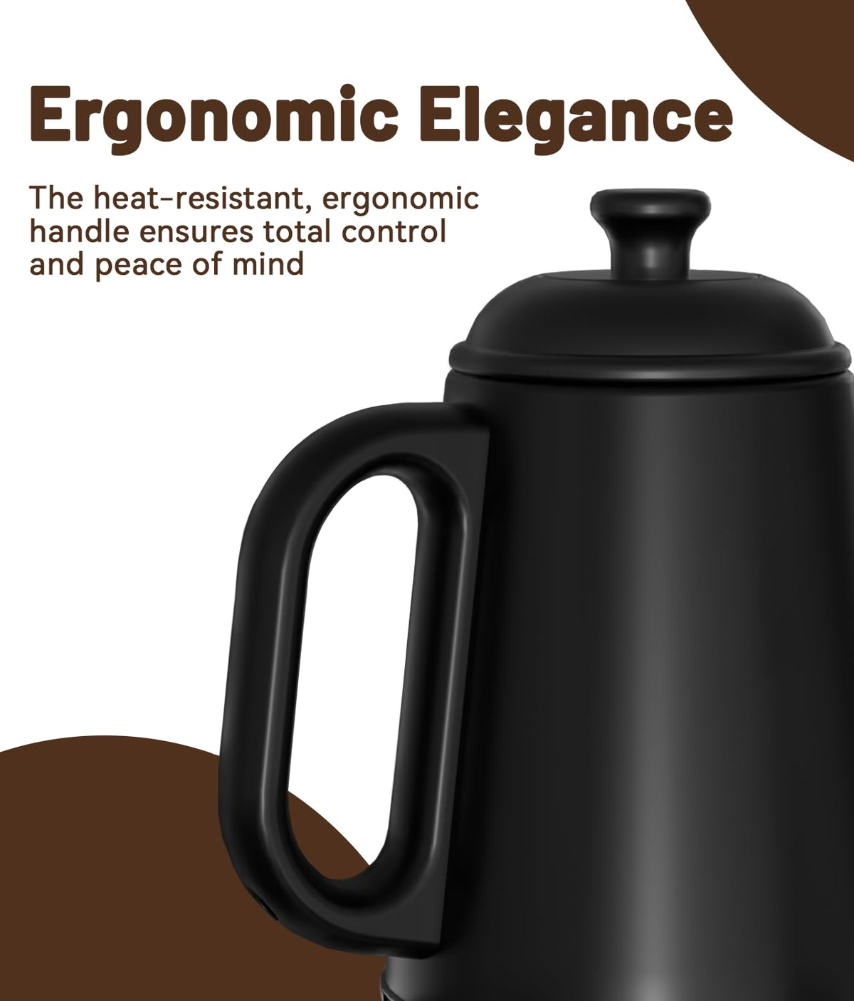 ELTRIKO gooseneck kettle BPA-free construction ensures clean taste