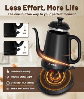 ELTRIKO gooseneck kettle precision pour for better flavor