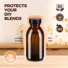 Elumeiro bottle great for syrups, juices, and essential oils.