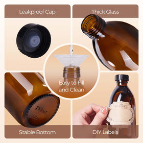 Elumeiro amber glass blocks UV rays to preserve freshness of extracts.