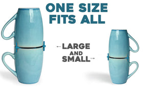 ELYPRO cup organizer adjustable grips diverse mugs without tipping