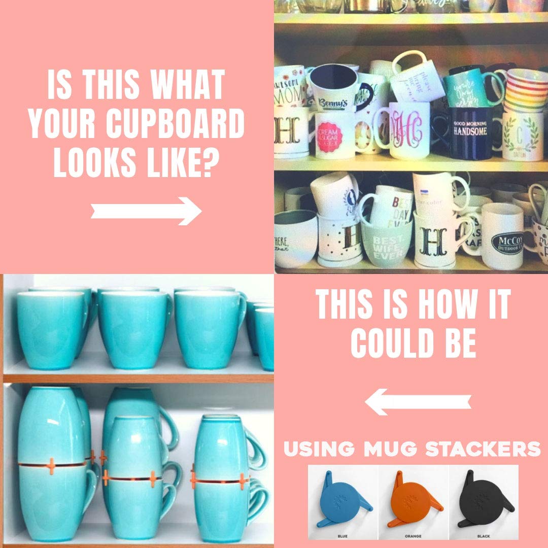 ELYPRO durable, BPA-free mug storage suitable for daily use and dishwasher cleaning.
