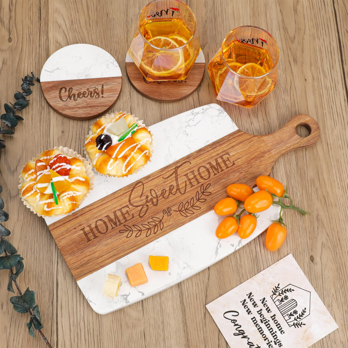 Elysirise coasters close-up with stylish surface protection