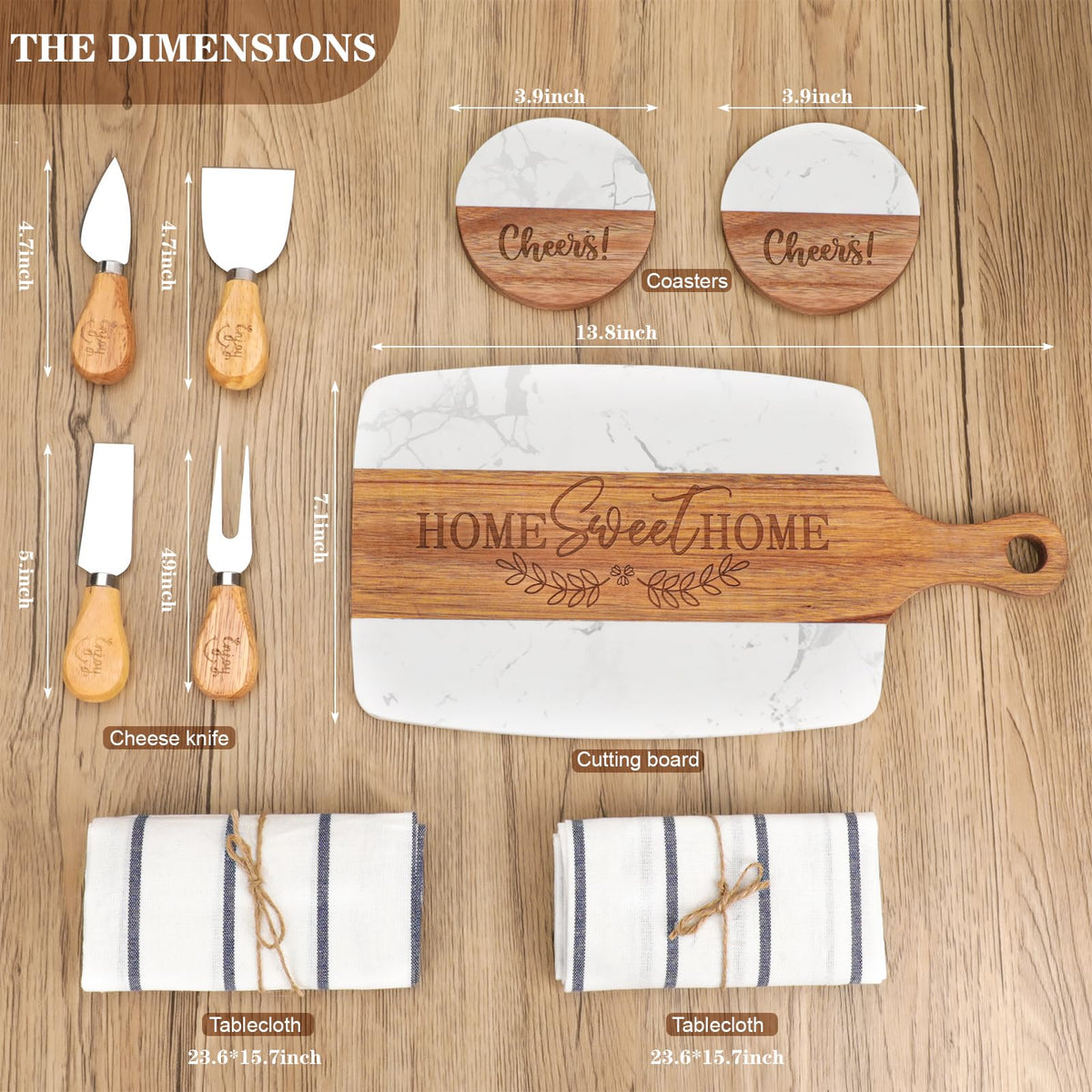 Elysirise cutting board close-up shows durable acacia wood
