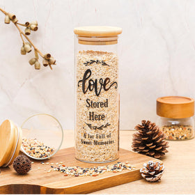 Elysirise glass storage jar — versatile display or pantry item.