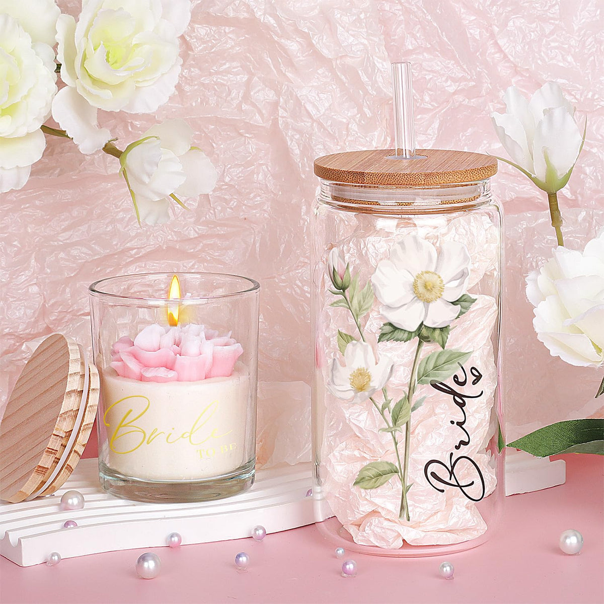 Elysirise freesia candle fills spaces with soft scent and calm ambiance.