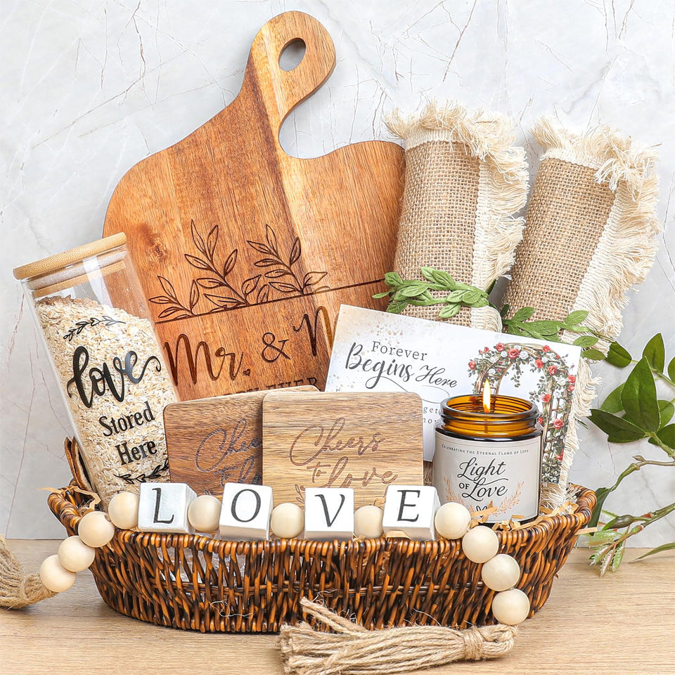 Elysirise wedding gift basket — complete keepsake for couples.