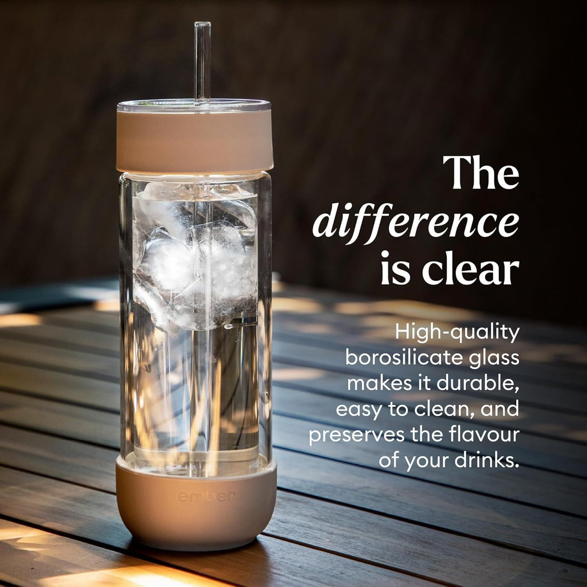 Ember Cold Tumbler 2-way lid demonstrates versatile sipping and spill protection