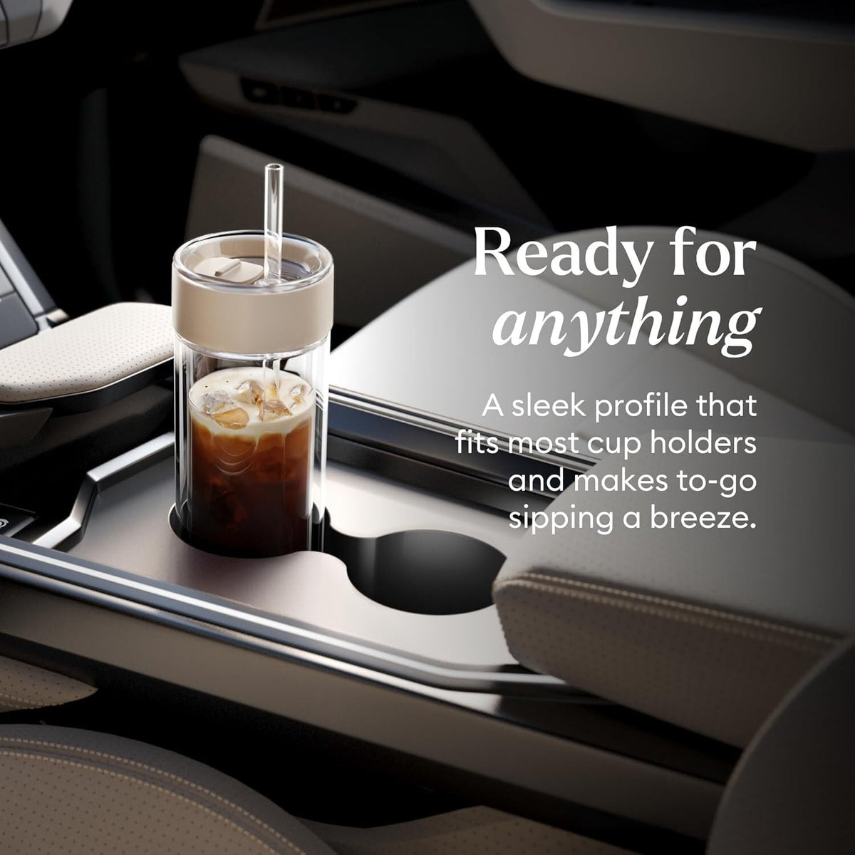 Ember Cold Tumbler includes Tritan straw for convenient straw sipping