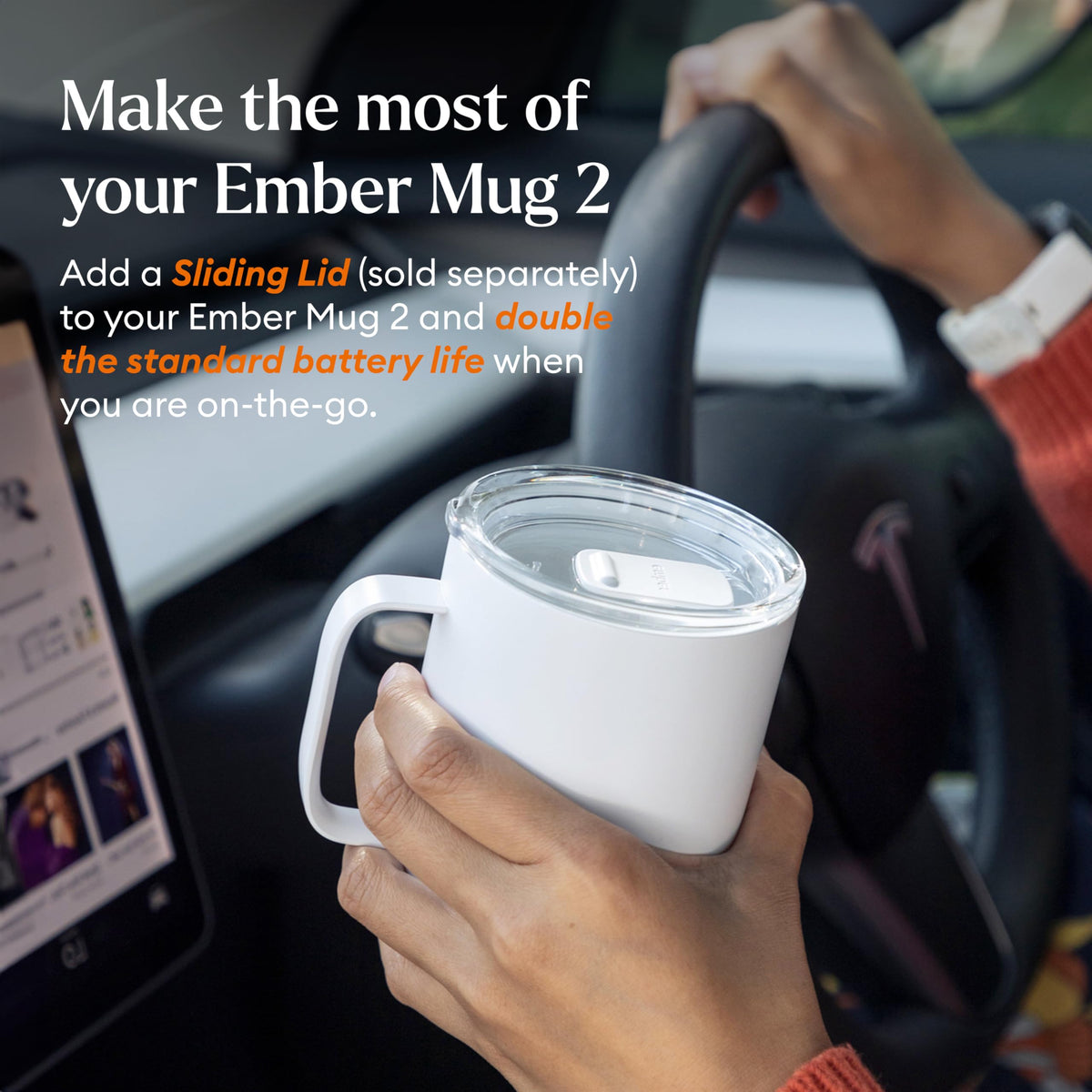Ember Mug 2 app screen highlighting precise temperature control.