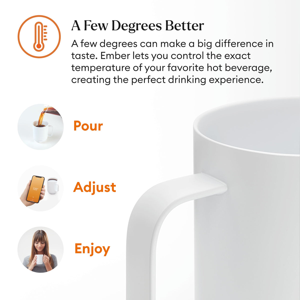 Ember Mug 2 features a hand-wash-safe surface with scratch resistance.