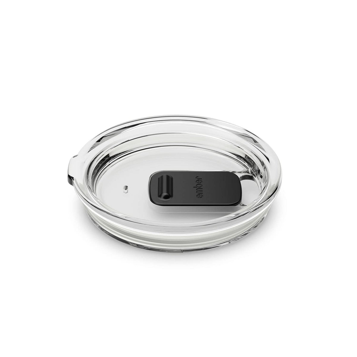 Ember sliding lid on 14 oz mug, top view highlighting splash-free seal