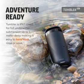 Ember Tumbler IPX7 rating supports submersion and easy cleaning.