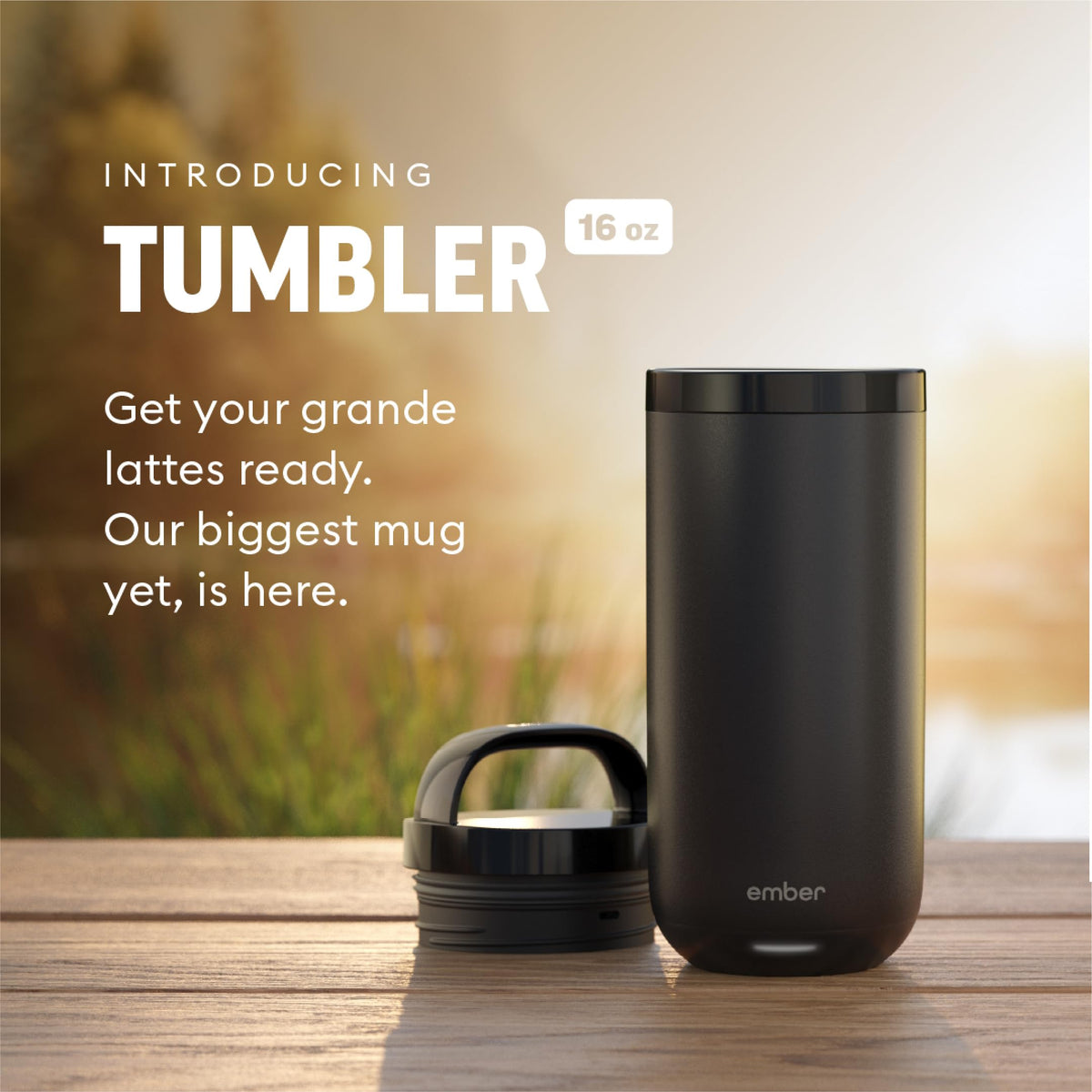 Ember Tumbler two lids ideal for travel and splash-free sipping.