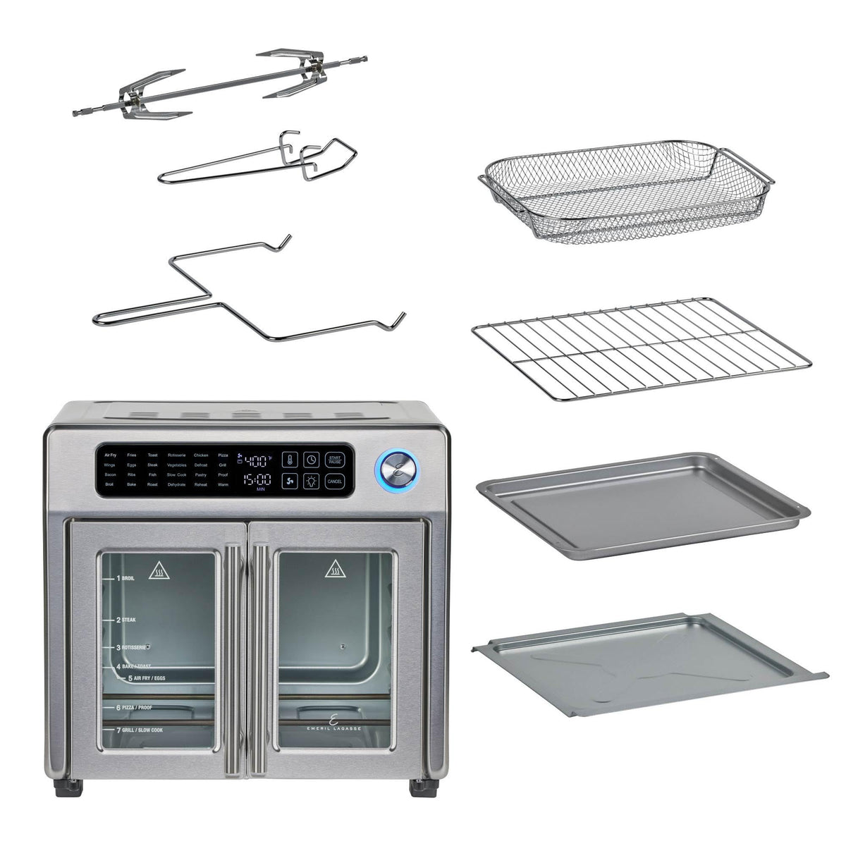 Emeril Lagasse 360-degree hot air circulation for even browning