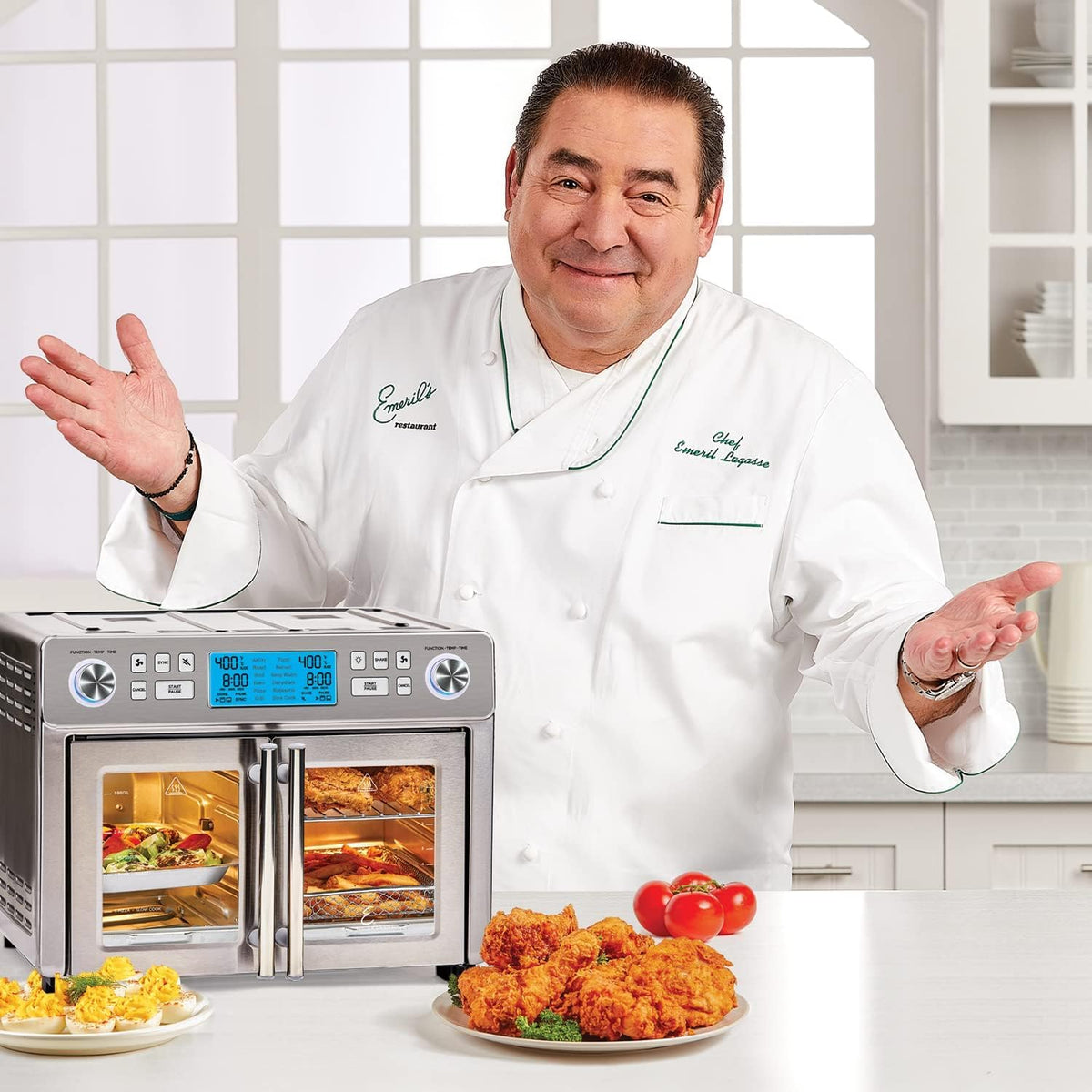 Emeril Lagasse French door 360 air fryer with easy access and spacious interior