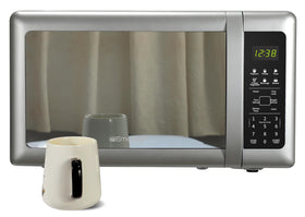 Emerson MW7601SL mirrored door adds modern style and easy cleaning for busy kitchens.