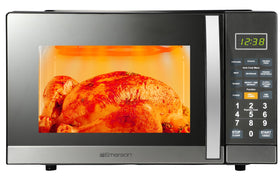 Emerson MWG1191SB spacious interior that fits large plates