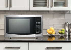 Emerson MWI1212SS inverter technology delivers steady heat for even cooking.
