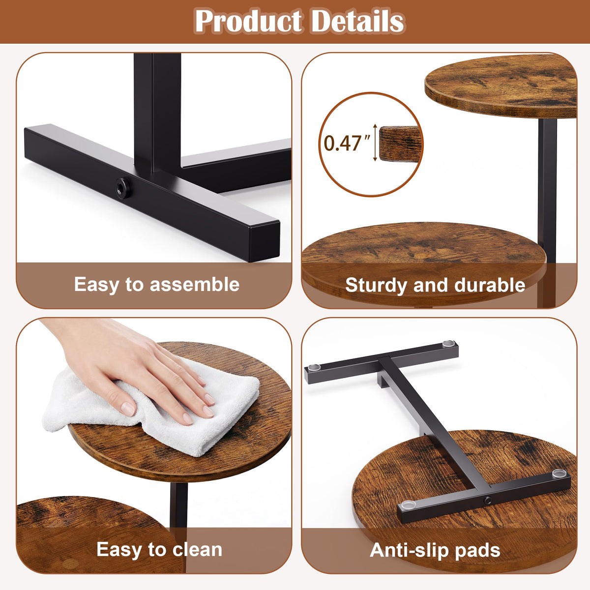 Emfogo easy-assembly and quick-clean cupcake stand for everyday use