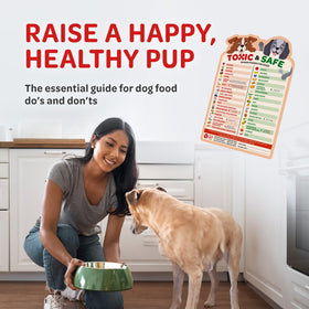 Emmy's Best EBPP dog feeding chart fridge magnet guides quick meal planning.