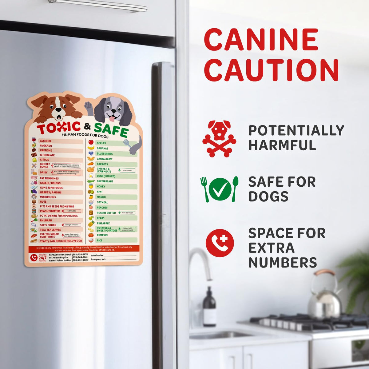 Emmy's Best EBPP emergency numbers magnet includes poison control and vet contacts.