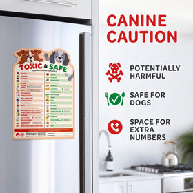 Emmy's Best EBPP emergency numbers magnet includes poison control and vet contacts.