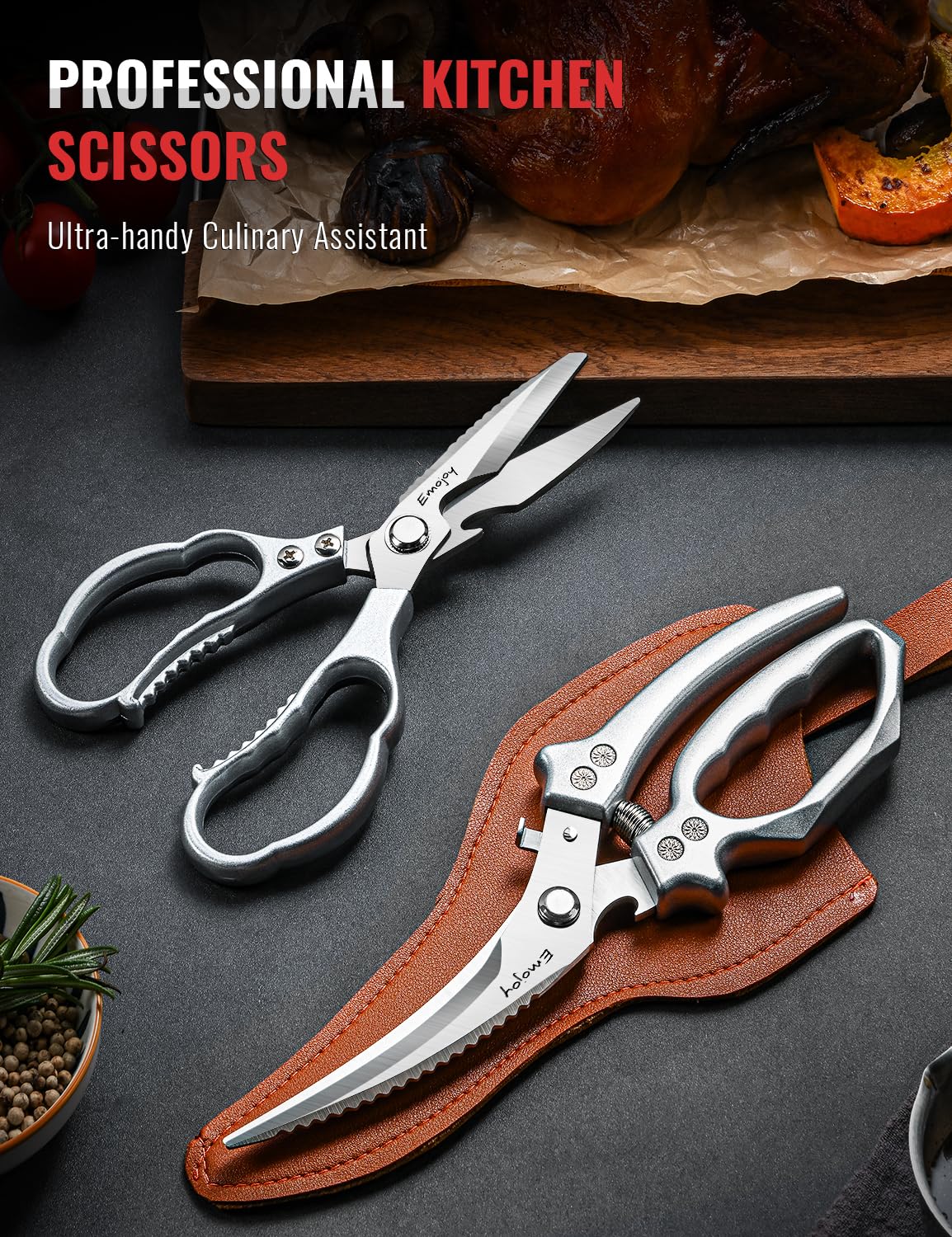 Emojoy ambidextrous handles provide comfortable control during prep.