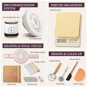 Emojoy Sourdough Starter Kit 9-inch proofing basket for airy, well-shaped loaves.