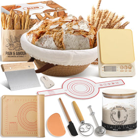 Emojoy Sourdough Starter Kit starter jar for easy, large-capacity fermentation and starter care.