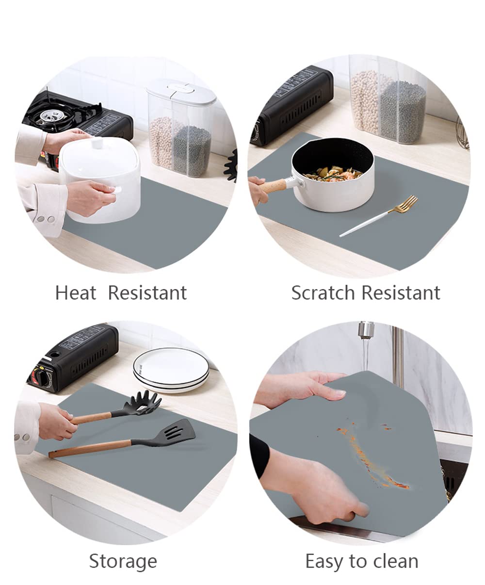 emolife heavy-duty mat protects countertops with odor-free, food-grade silicone