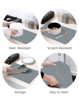 emolife heavy-duty mat protects countertops with odor-free, food-grade silicone