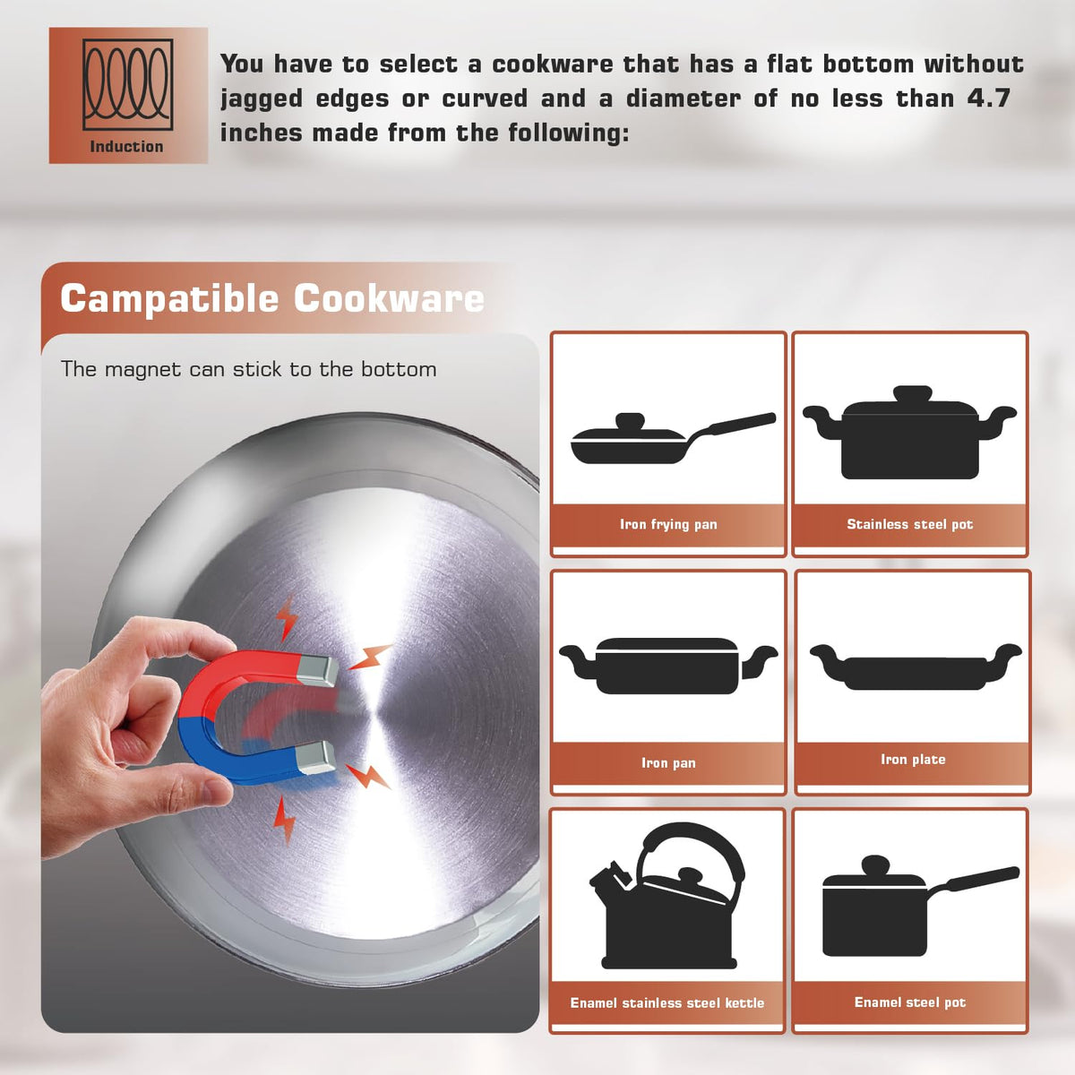 Plug-in 110V Empava stove for quick setup wherever you are